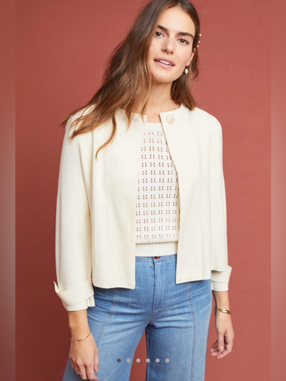 NWT Anthropologie Jessalyn Knit Blazer // Size 1X